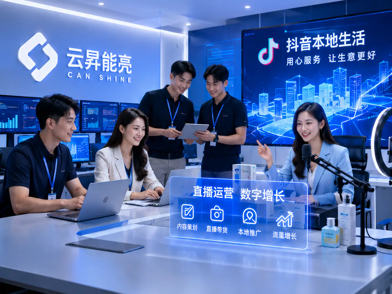 云昇能亮团队直播运营场景